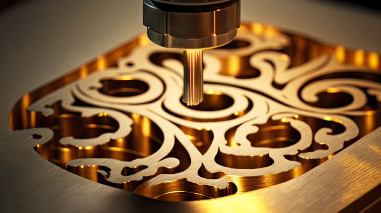 Image of a 3D laser cutting and engraving machine