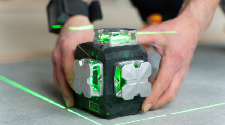 Thermal camera view of a laser-welded battery tab showing localized heat
