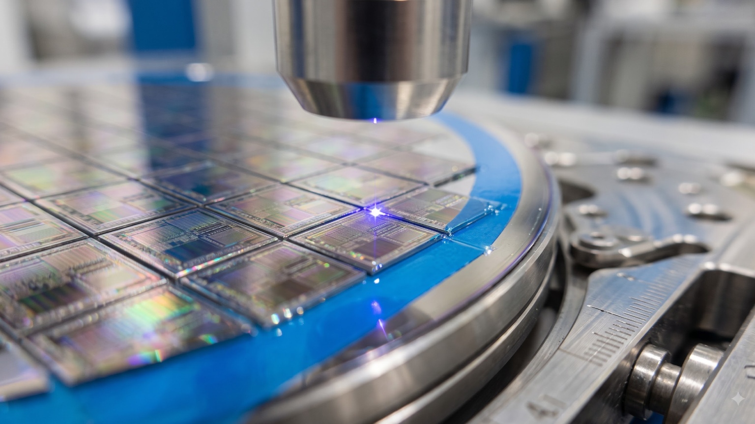 Optimizing semiconductor wafer dicing output through cold machining tools and localized laser maintenance